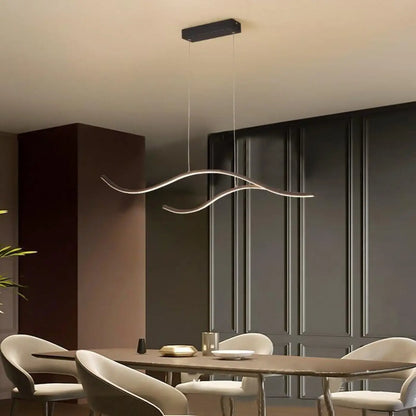 Suspension Luminaire Vague Design Organique