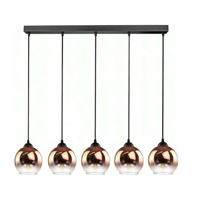 Suspension Verre Ambré Vintage - Lumière Douce