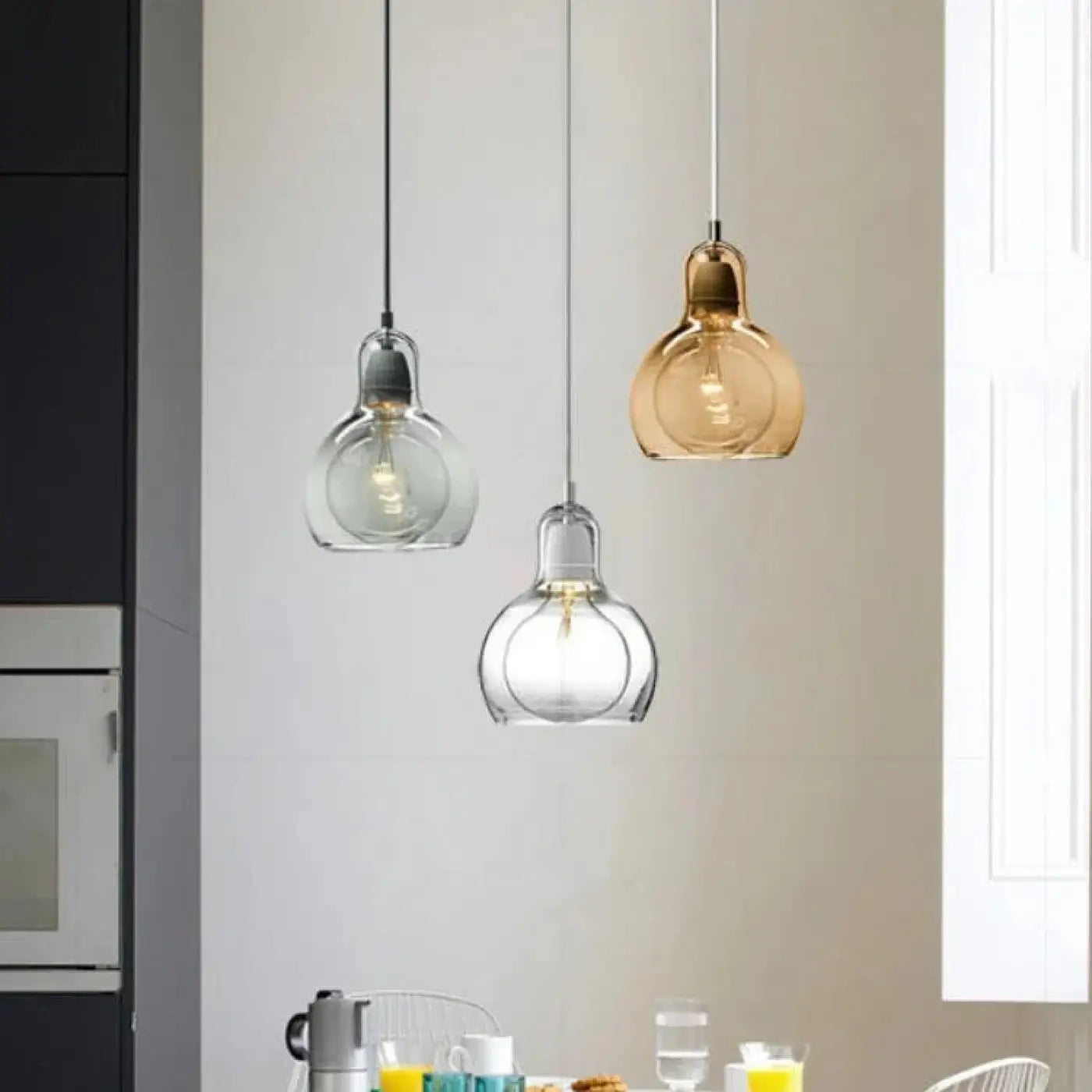 Suspension Luminaire Verre Coloré Design Moderne