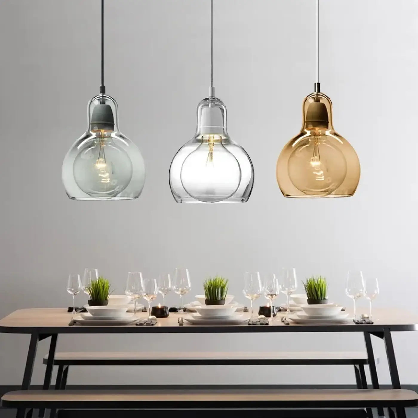 Suspension Luminaire Verre Coloré Design Moderne