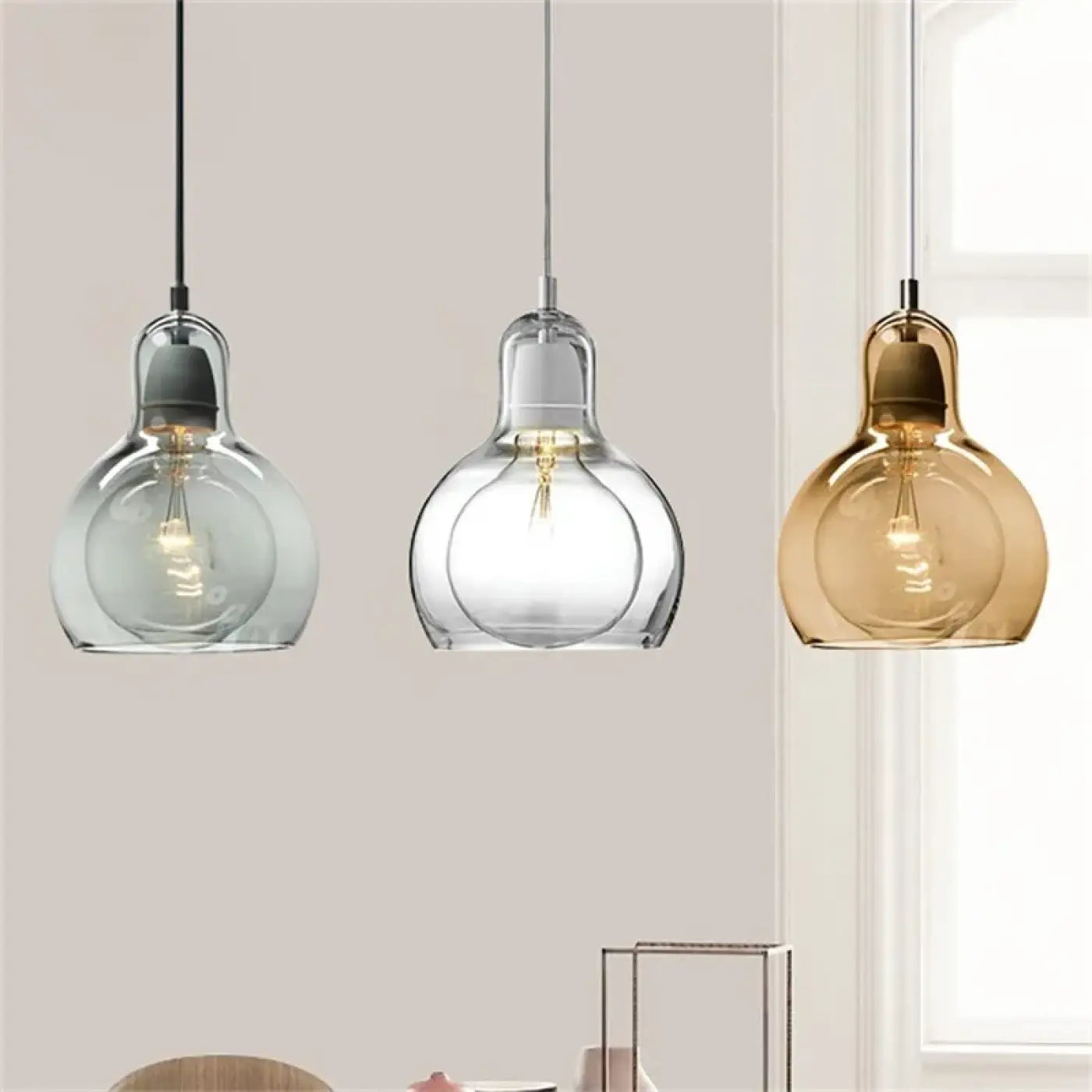 Suspension Luminaire Verre Coloré Design Moderne