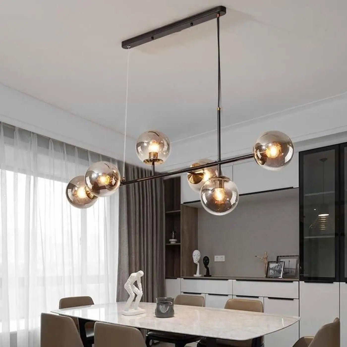 Suspension Luminaire Verre Élégance Douce