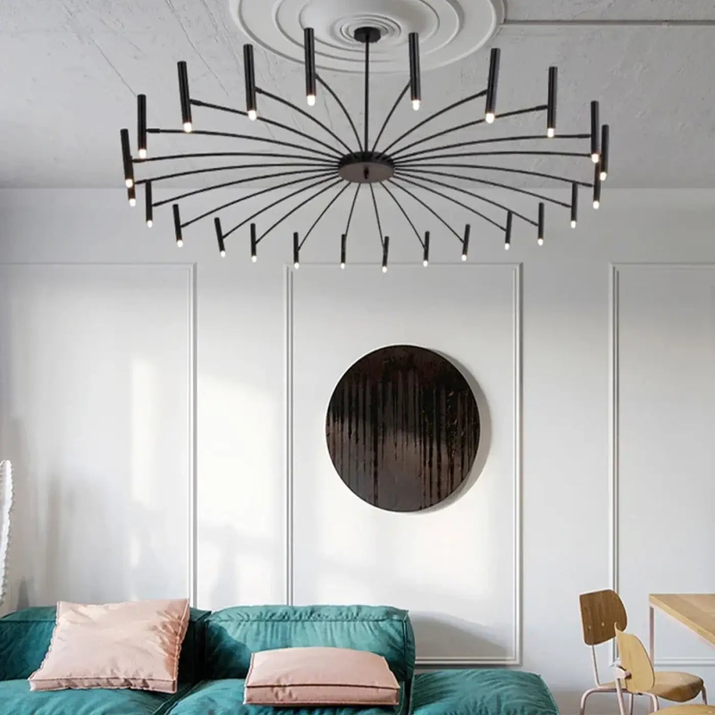 Suspension XXL Design Graphique Noir