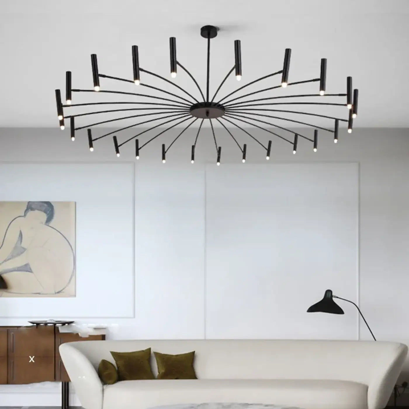 Suspension XXL Design Graphique Noir