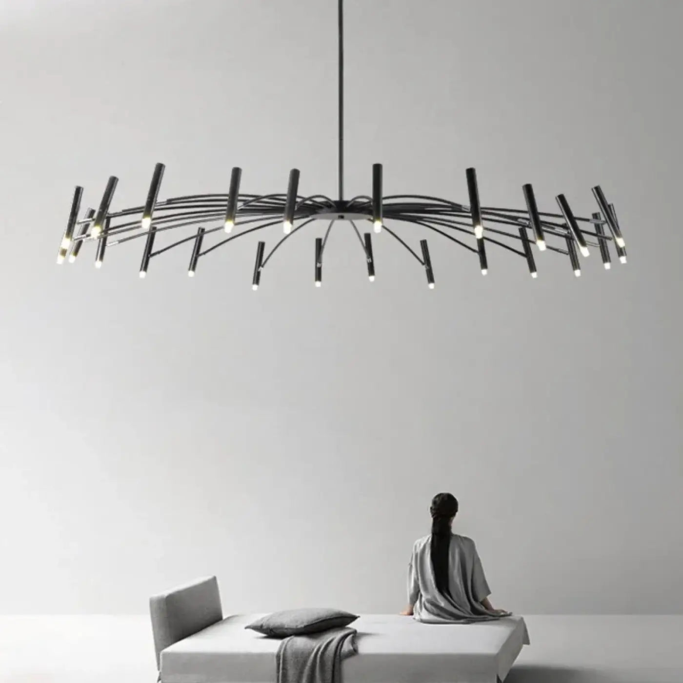 Suspension XXL Design Graphique Noir