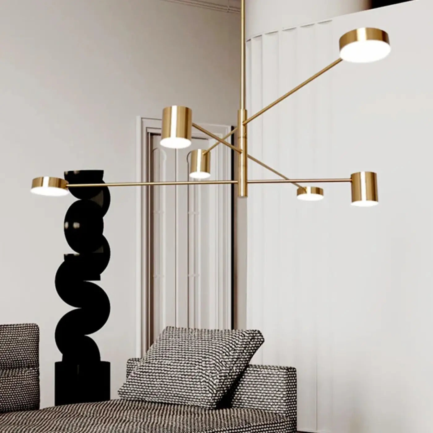 Suspension LED Design Sculptural Doré/Noir