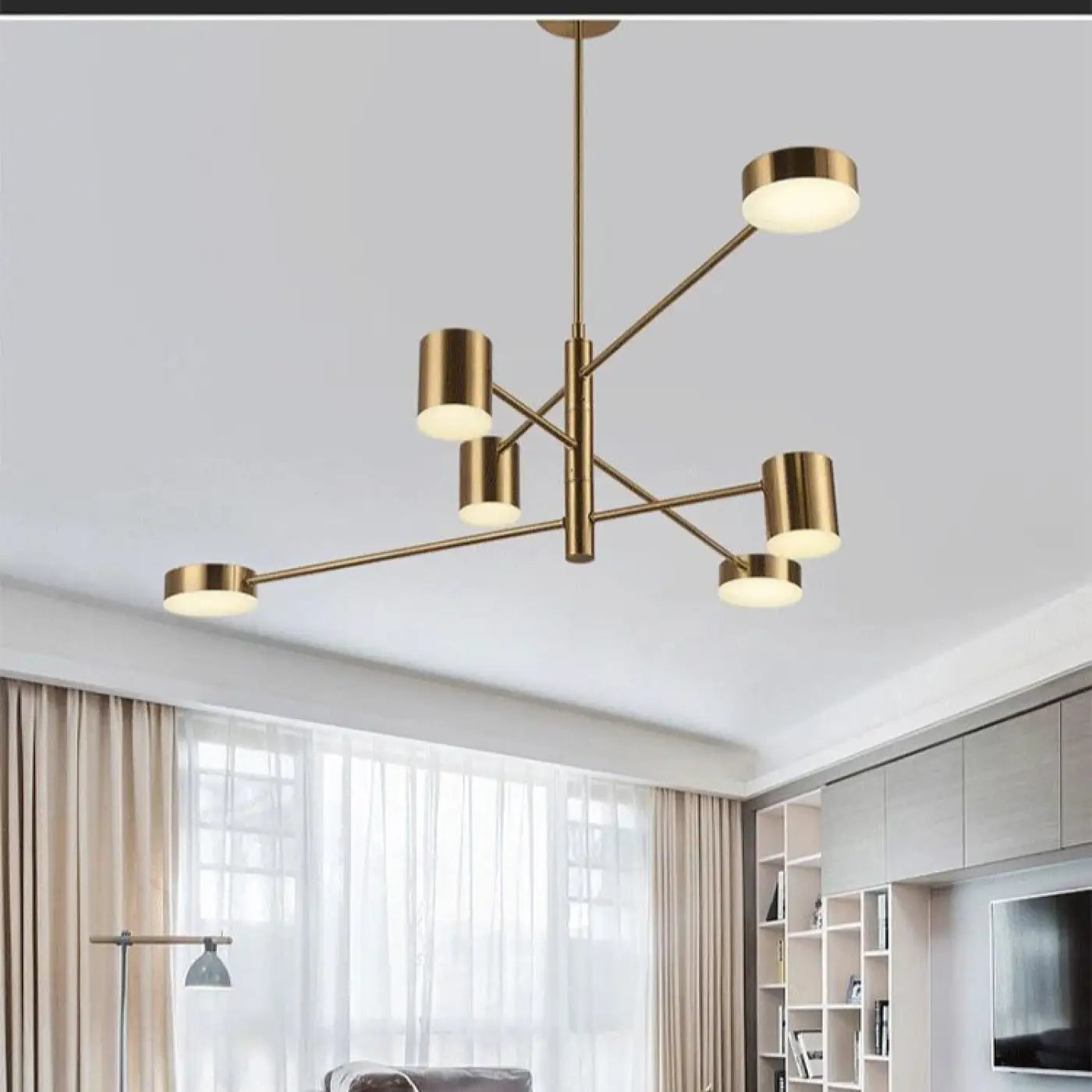 Suspension LED Design Sculptural Doré/Noir