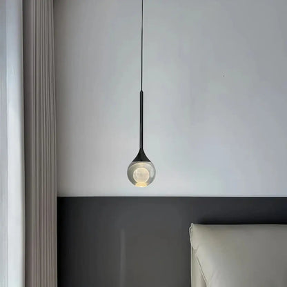 Suspension LED Cristal & Fer Forgé Élégante