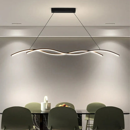 Suspension LED Design Vague Ondulée