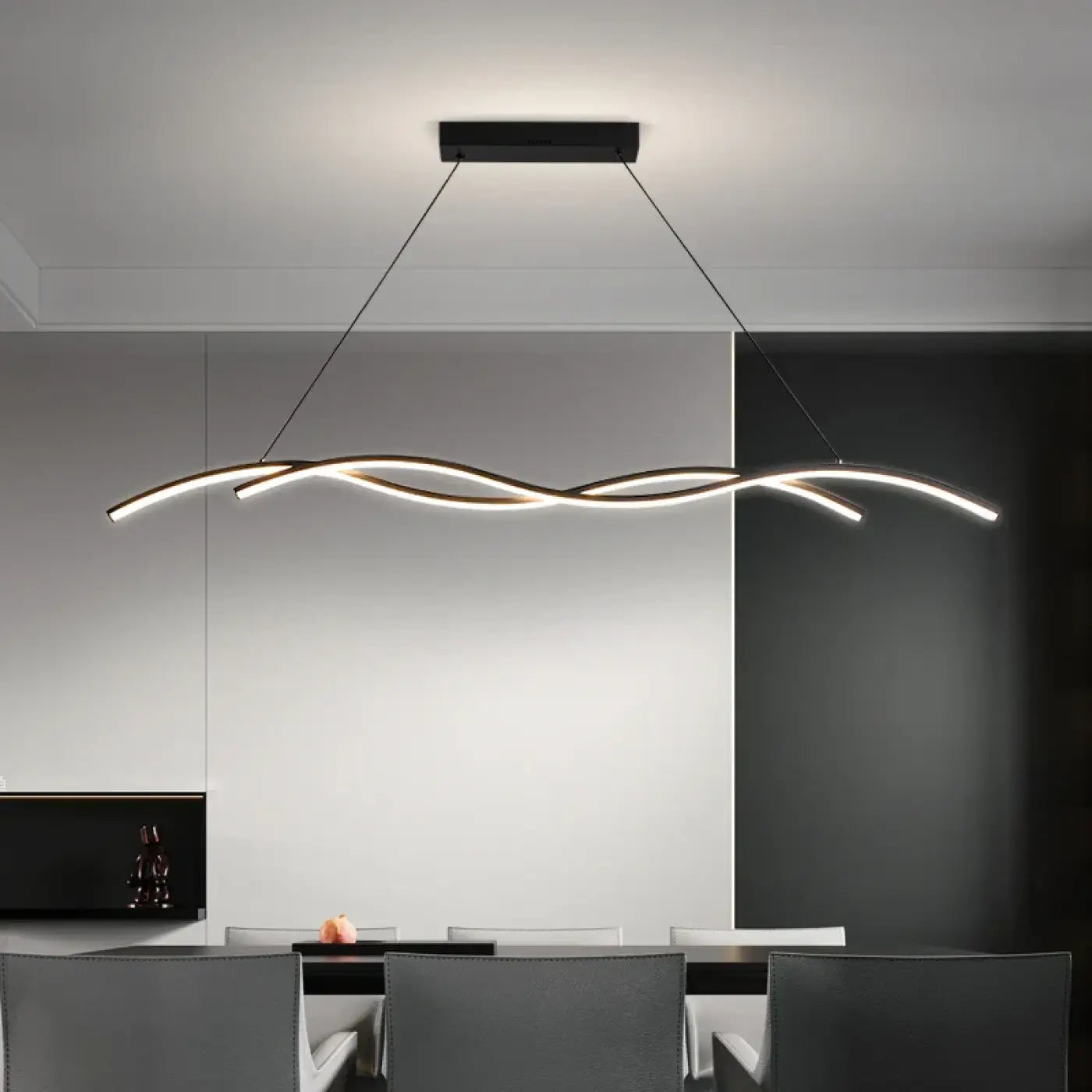 Suspension LED Design Vague Ondulée