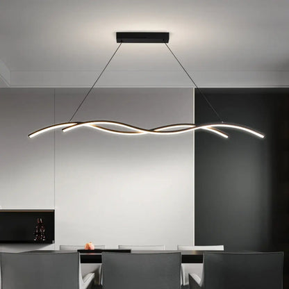 Suspension LED Design Vague Ondulée