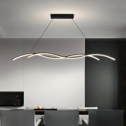 Suspension LED Design Vague Ondulée
