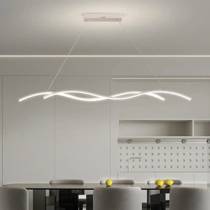 Suspension LED Design Vague Ondulée