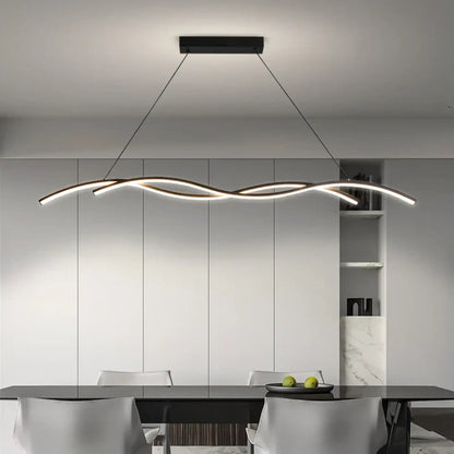 Suspension LED Design Vague Ondulée