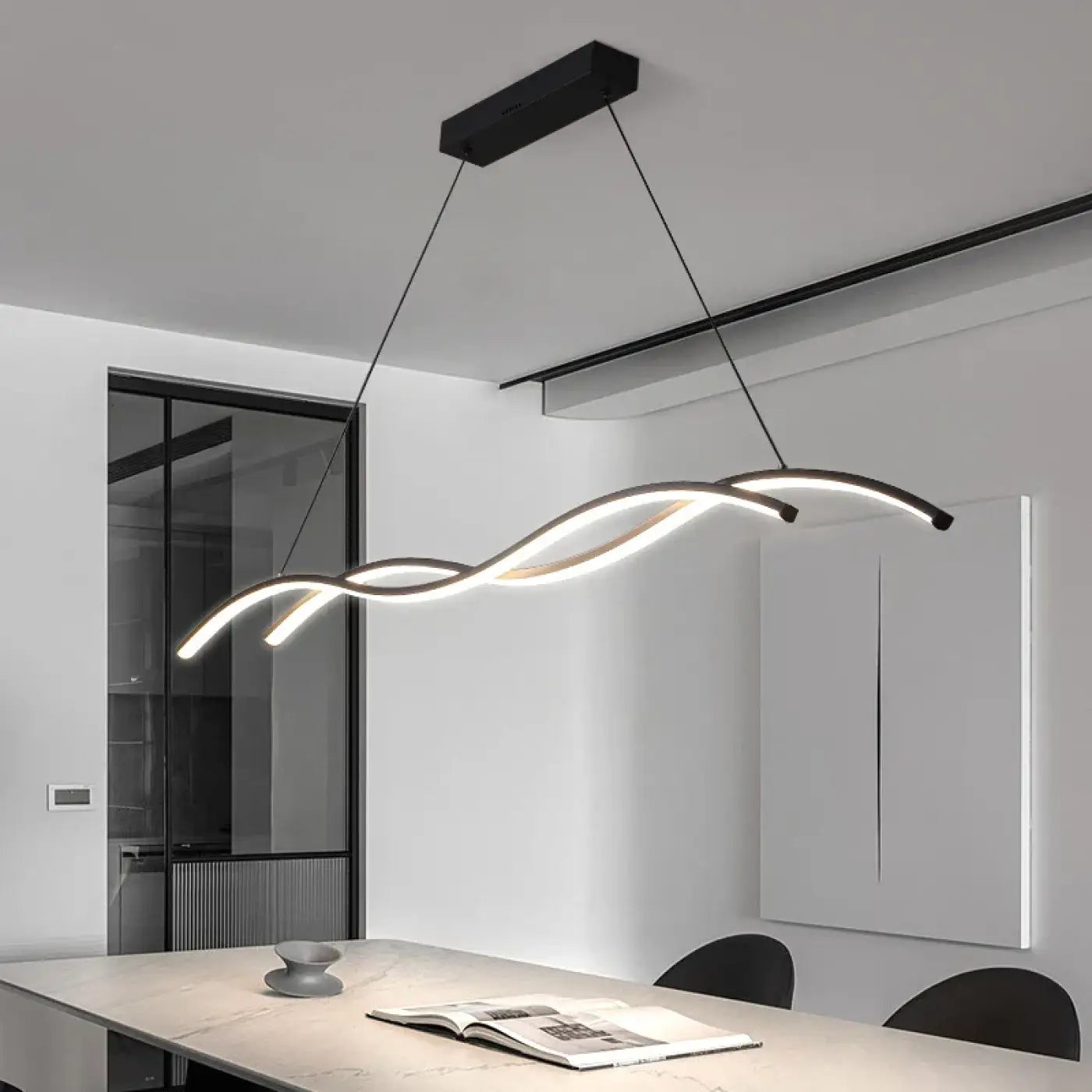 Suspension LED Design Vague Ondulée