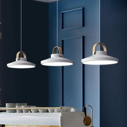 Suspension Luminaire Moderne Noir & Bois