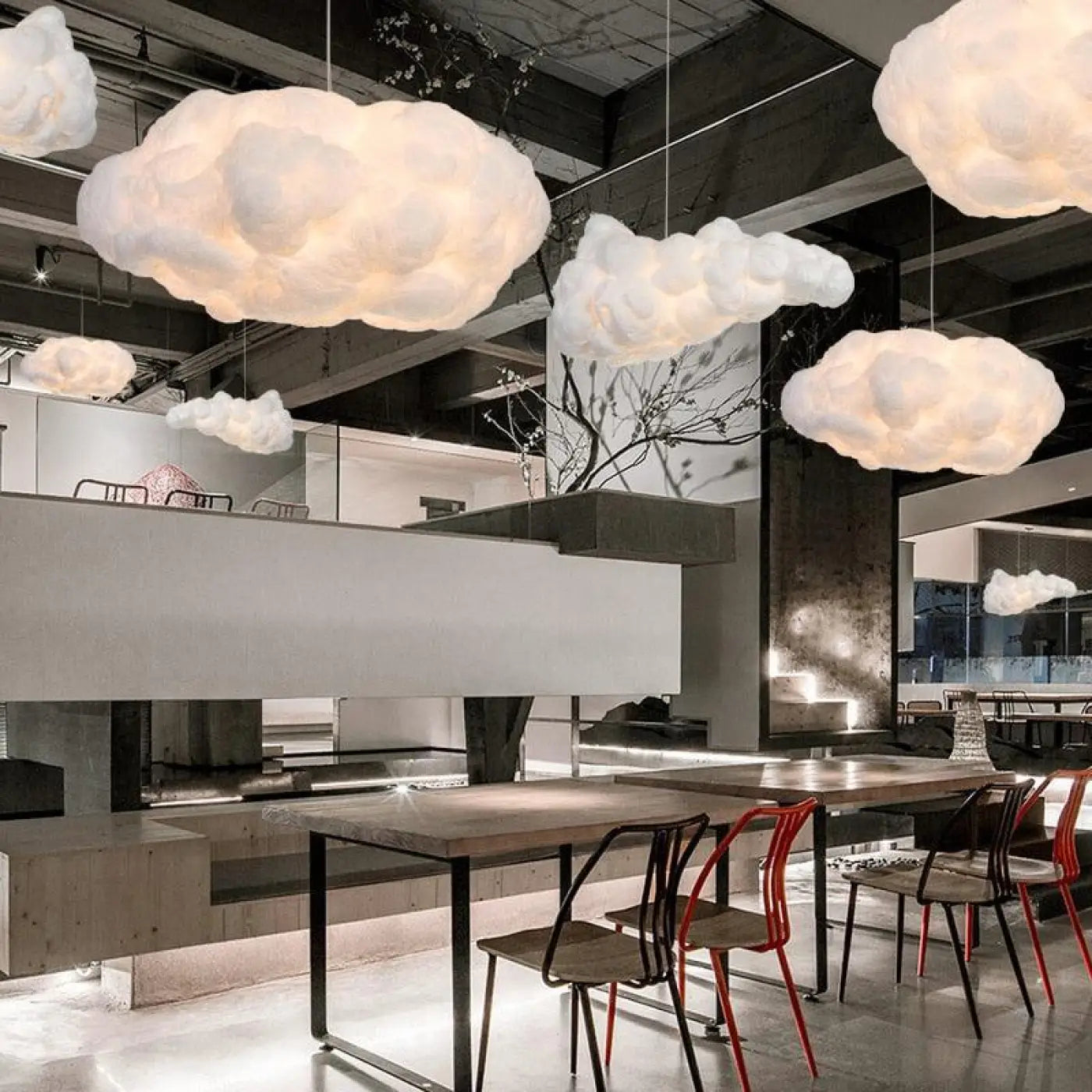 Suspension Nuage Lumineuse Blanc - Ambiance Poétique