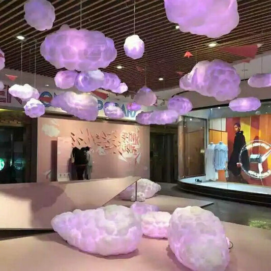 Suspension Nuage Lumineuse Blanc - Ambiance Poétique