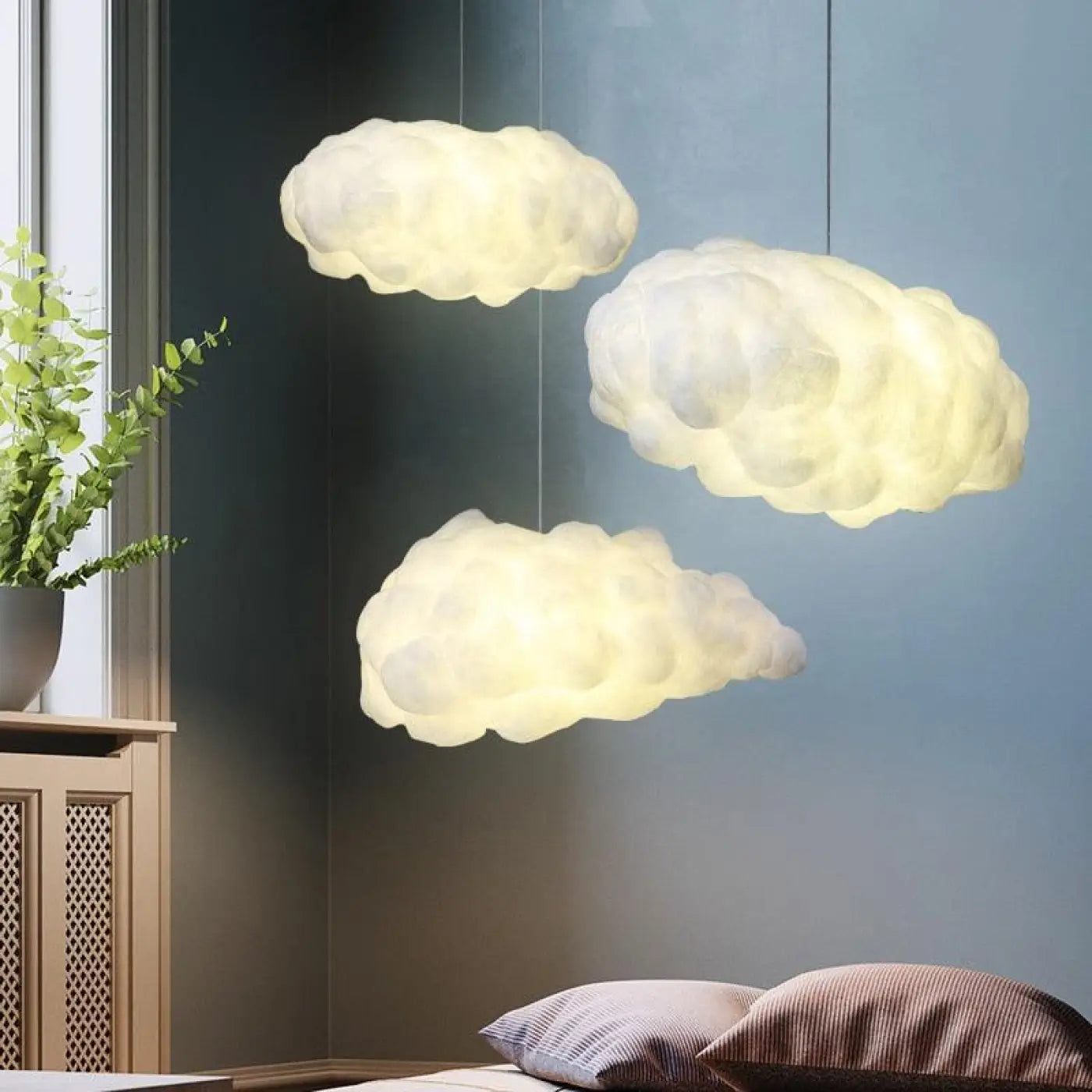 Suspension Nuage Lumineuse Blanc - Ambiance Poétique