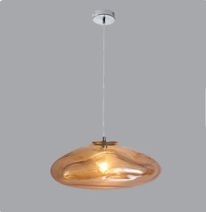 Suspension Nuage Verre Sculpté Design Moderne