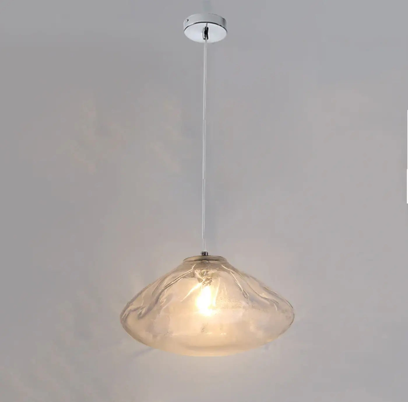 Suspension Nuage Verre Sculpté Design Moderne