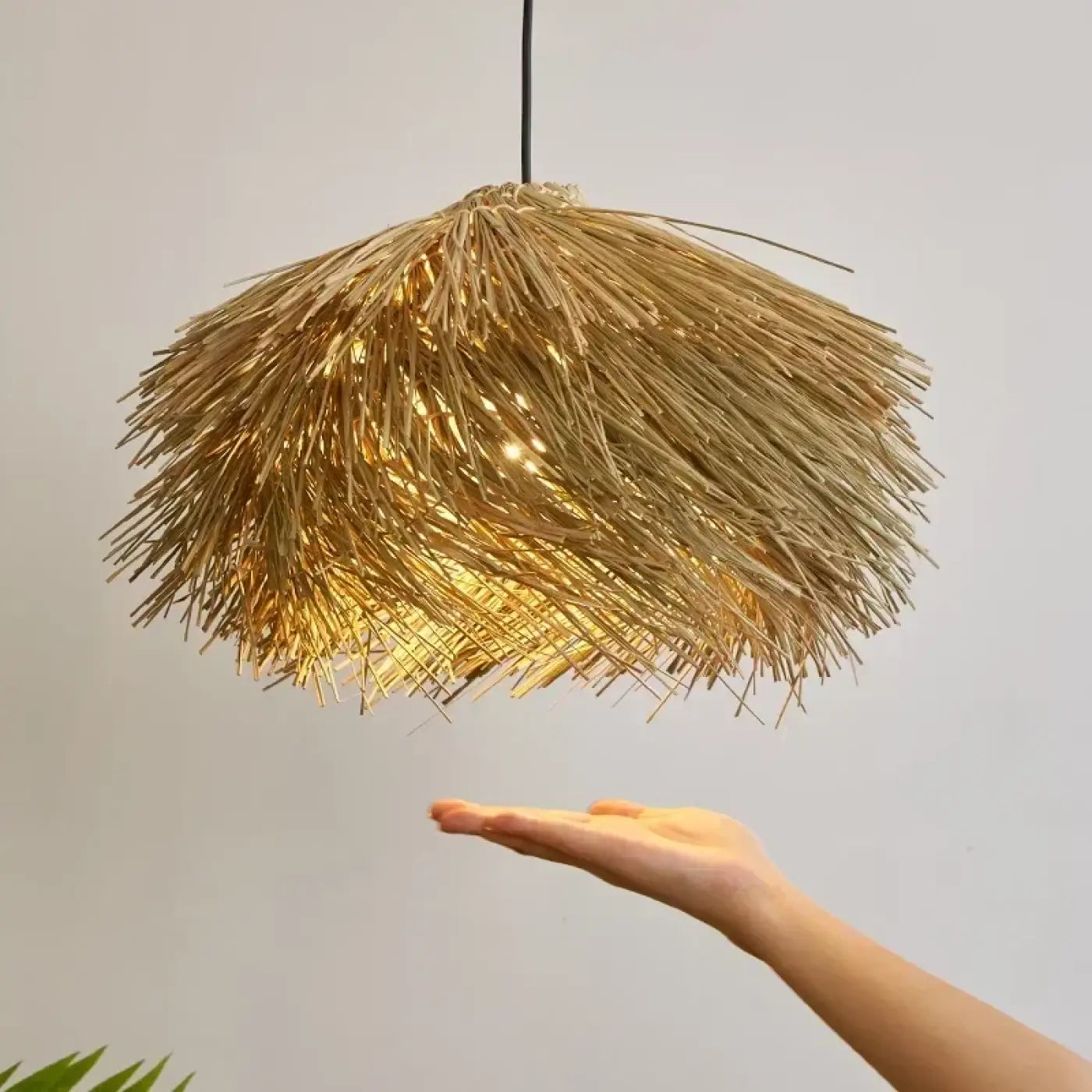 Suspension Bohème Chic Paille Naturelle