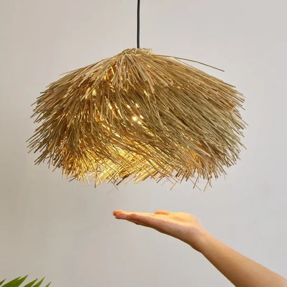 Suspension Bohème Chic Paille Naturelle