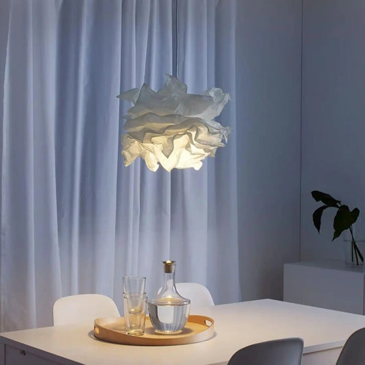 Suspension Luminaire Papier Blanc Design Japonais