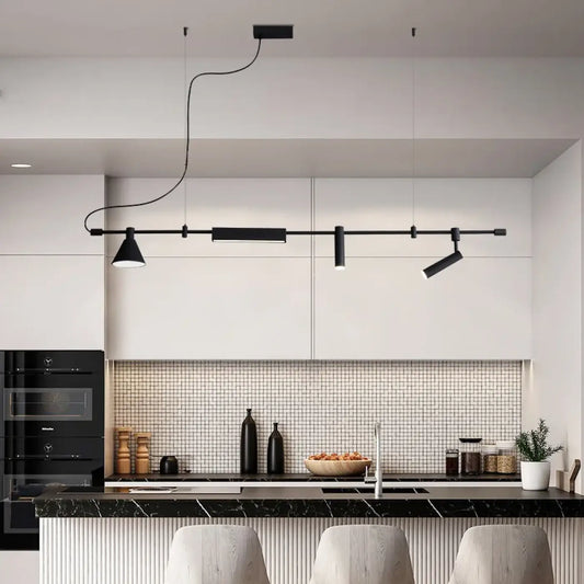 Suspension Rail Noir Orientable Design