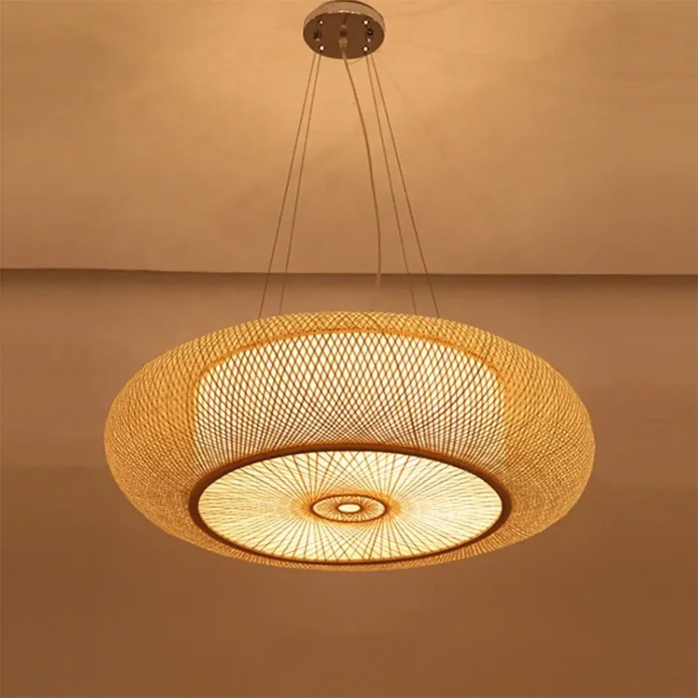 Suspension Rotin Tressé Grand Format - Ambiance Naturelle & Design