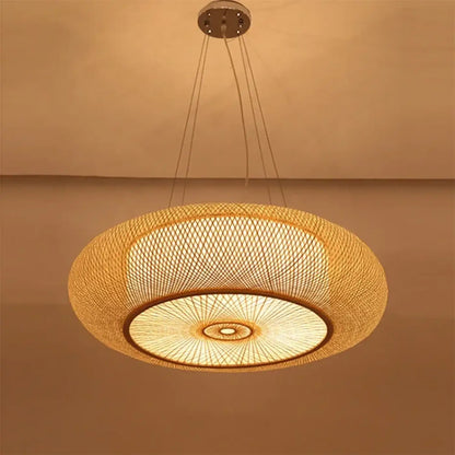 Suspension Rotin Tressé Grand Format - Ambiance Naturelle & Design