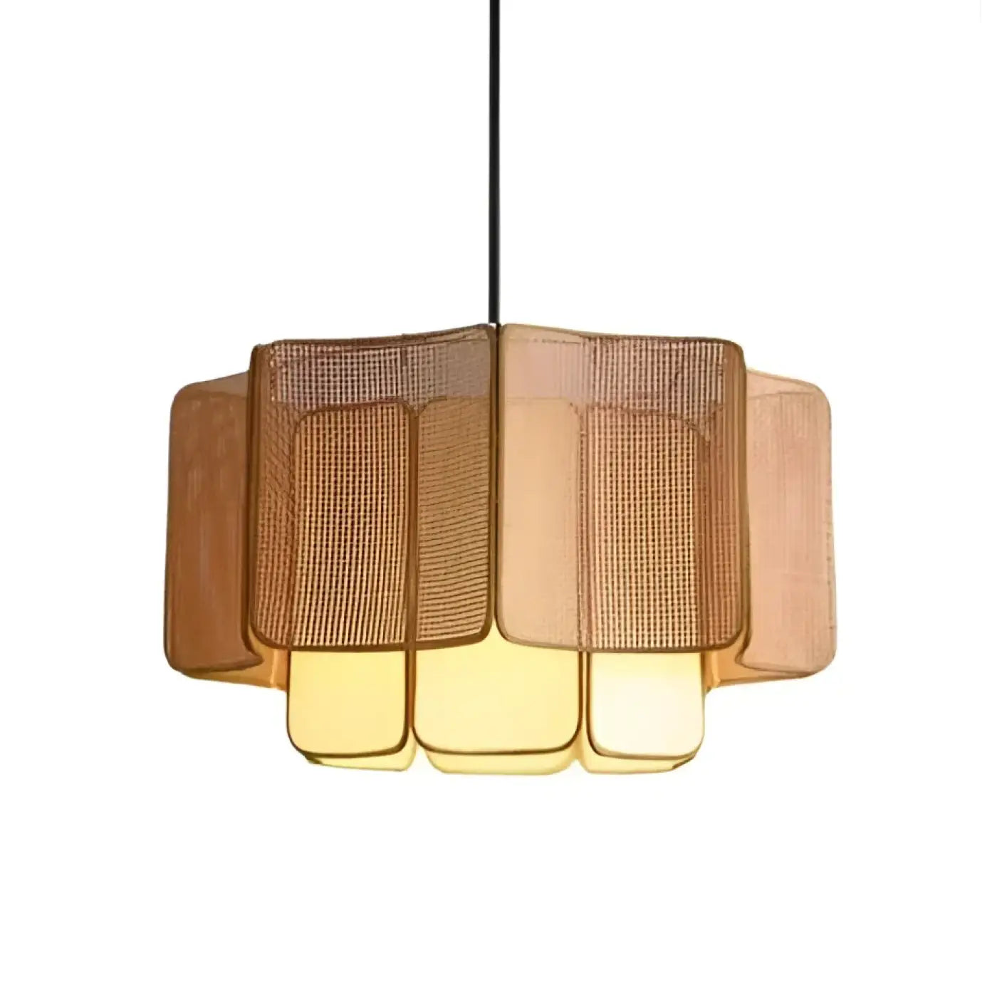 Suspension Rotin Tressé Bohème Chic