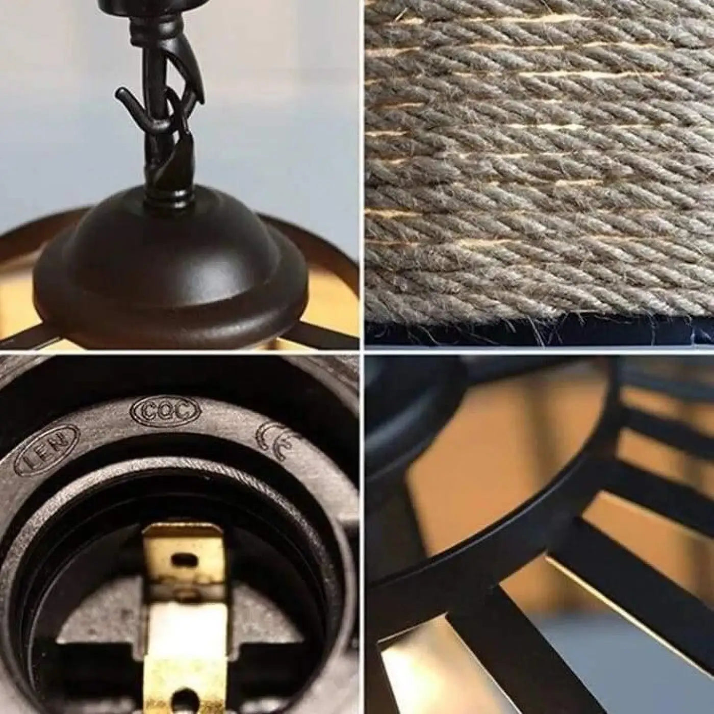Suspension Luminaire Vintage Industriel Noir