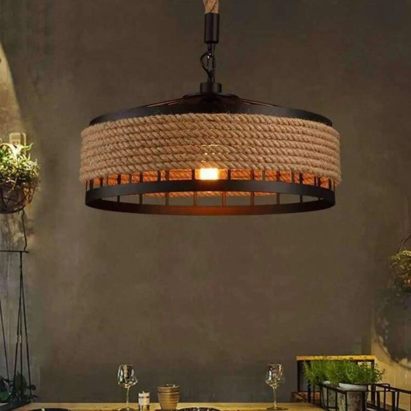 Suspension Luminaire Vintage Industriel Noir