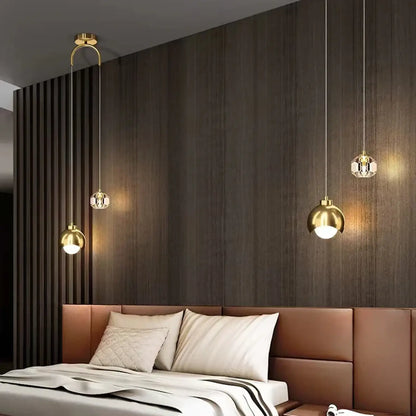 Suspension Luminaire Duo Noir Doré - Design Moderne