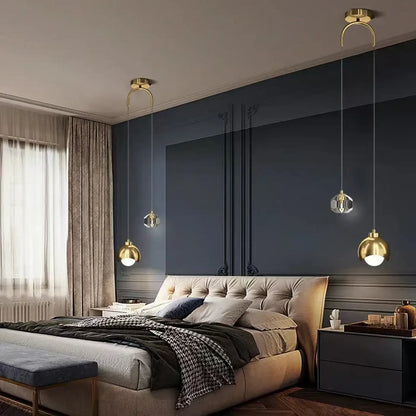 Suspension Luminaire Duo Noir Doré - Design Moderne